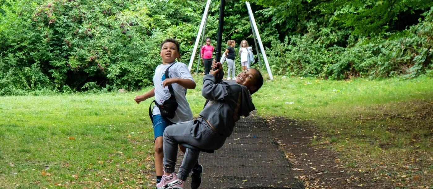 Children playing on a park